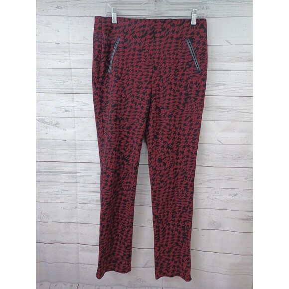 Chicos Pull On Pants Black Red Geometric Print Size 0.5 T - Picture 1 of 10